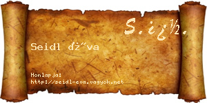 Seidl Éva névjegykártya