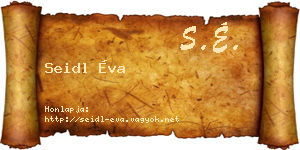 Seidl Éva névjegykártya