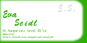 eva seidl business card